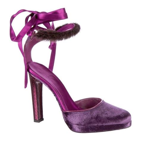 purple mink gucci heels